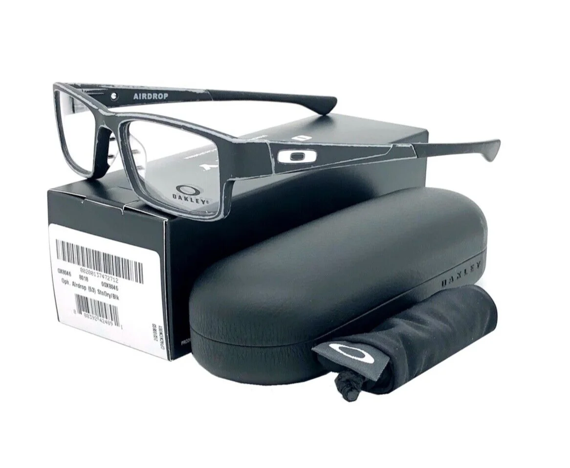 Oakley AiRDROP OX8046-1457 Satin Gray Black - Worn Look - 57-18-143 Eyeglasses
